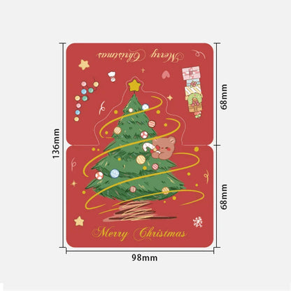 10pcs MIX Merry Christmas Greeting Card Santa Claus Snowman Custom Blank Cards Christmas Party Invitation Card New Year Gifts