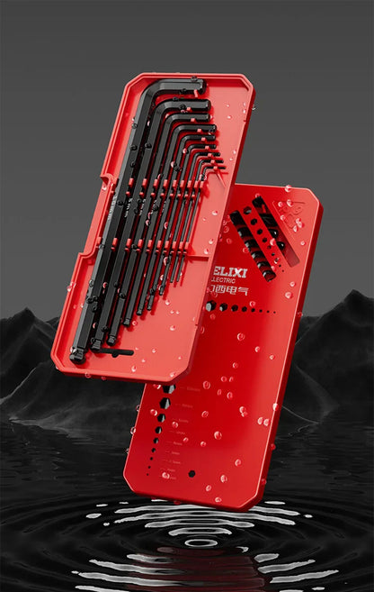 DELIXI ELECTRIC Allen Key Set，Allen Hex WrenchScrewdriverBox-packed Set，SleevUniversal Torque Long Metric,for VehicleMaintenance