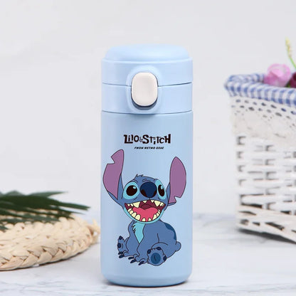 Disney Stitch 420ml Thermal Cup Sports Water Bottle Kids Portable Large Capacity Outdoor Vacuum Cup Stainless Steel Bottle
