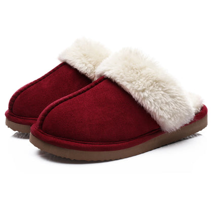 Comwarm Fluffy Winter Slippers For Women Furry Fuzzy Home Shoes Faux Fur House Plush Slippers Indoor Warm Comfy Mute Flats Slide