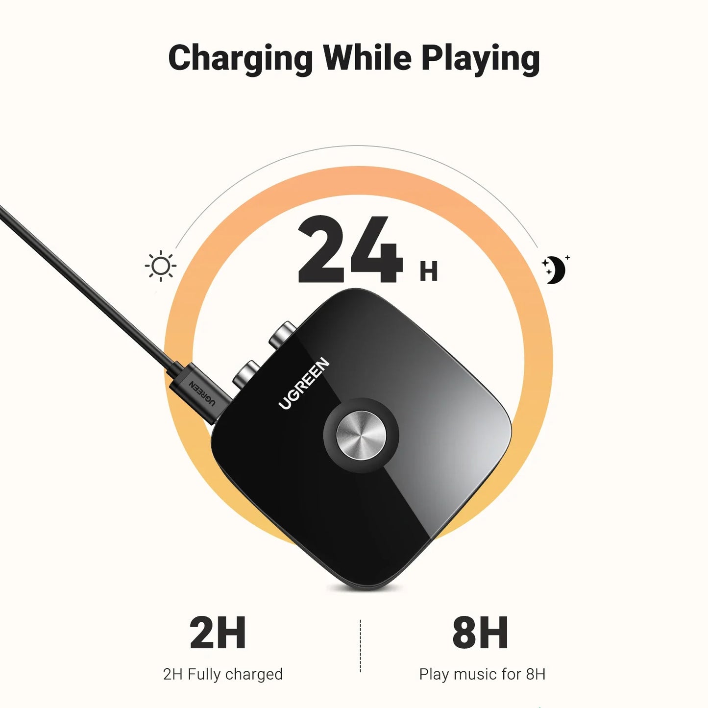 AUX Bluetooth Receiver Adapter for Home Stereo System, HiFi 3.5mm  RAC Bluetooth Bluetooth Adapter for Old Stereo Receiver