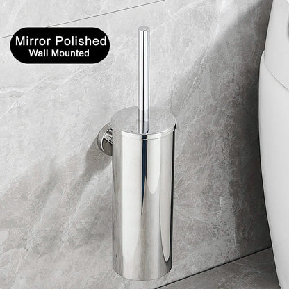 Stainless Steel Bathroom Toilet Brush Holder Accessories Black Toilet Brush Wall Mounted WC Cleaner Brush FR07