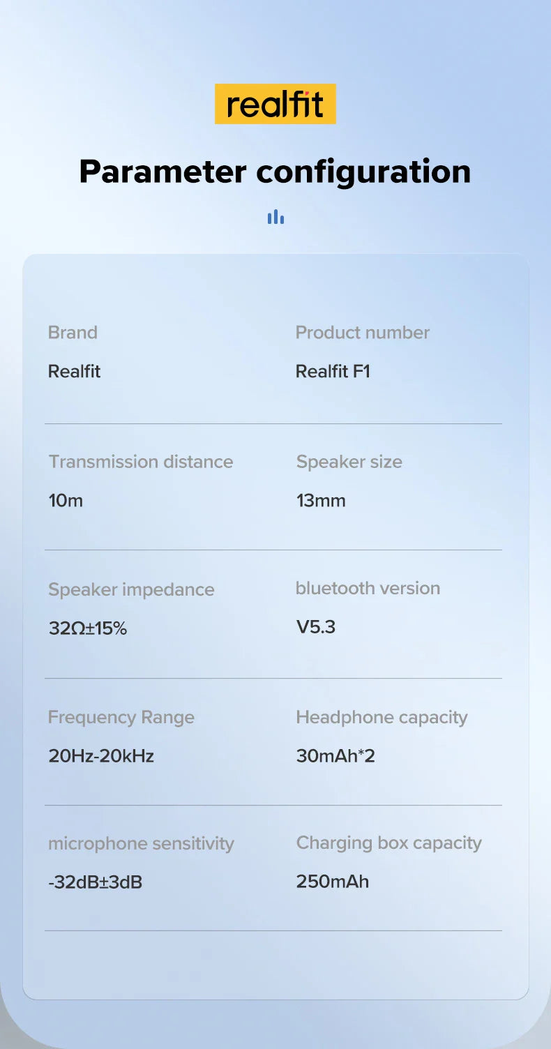 Realfit F1 Bluetooth Earphone Excellent HIFI Quality TWS Wireless Earbuds Wholesale for realme xiaomi