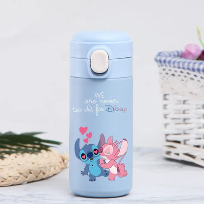 Disney Stitch 420ml Thermal Cup Sports Water Bottle Kids Portable Large Capacity Outdoor Vacuum Cup Stainless Steel Bottle