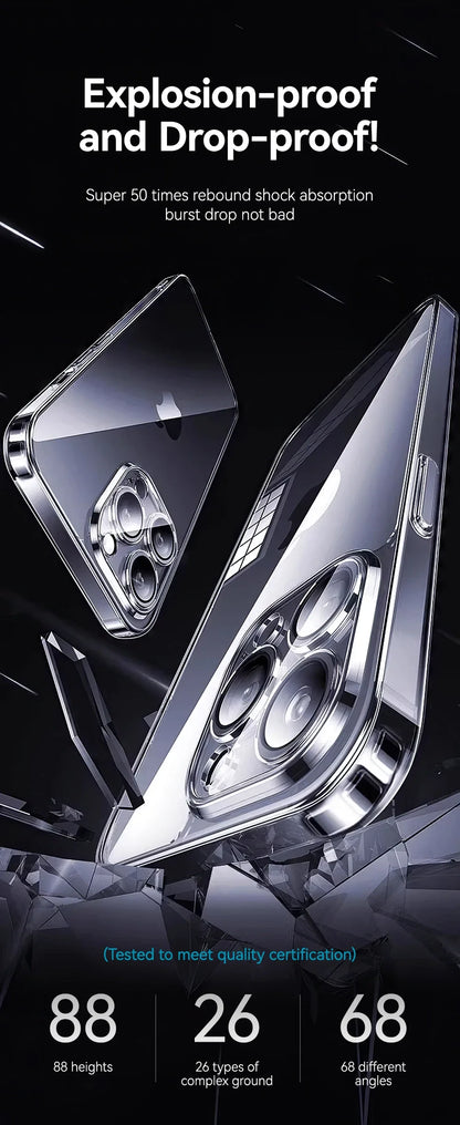 Joyroom Case For iPhone 16 15 14 13 Pro Max Anti-drop Transparent Cover For iPhone 16 Pro Max Soft TPU Case With Len Protection