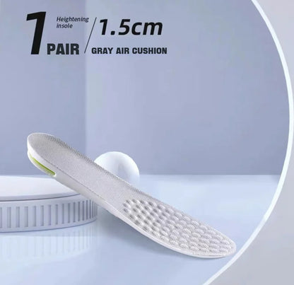 1Pair Height Increase Insole for Feet Comfort Plantar Fasciitis Shoes Insoles Men Women Sports Air Shock Absorbing Shoe Pads