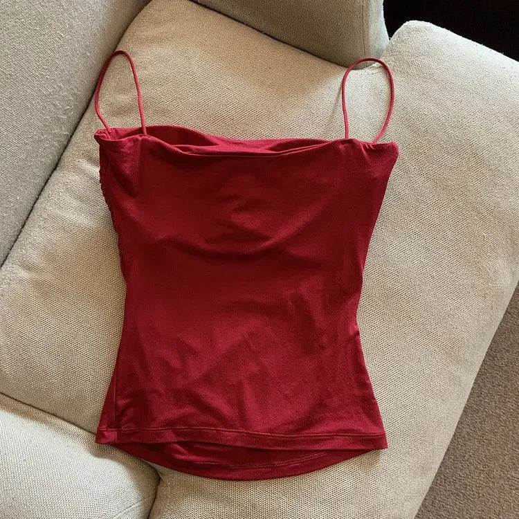 Summer Camis Tank Tops Women Thin Strap Bra Tanks For Woman Solid Color Casual Korean Style Female Top