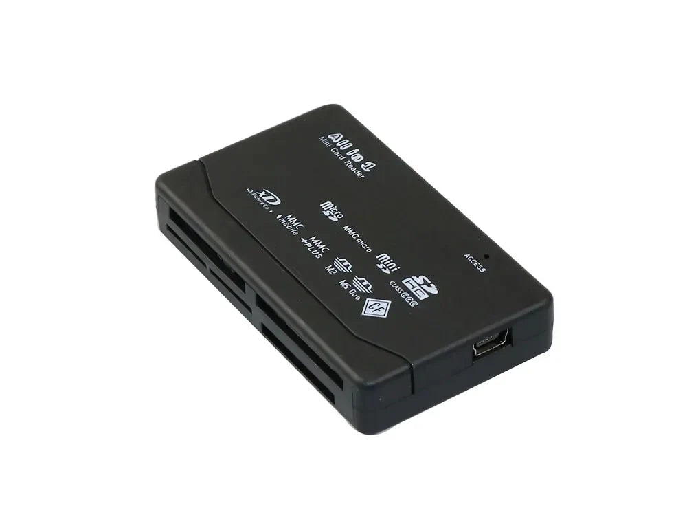 All In One Memory Card Reader USB External Cardreader SD SDHC Mini Micro M2 MMC XD CF Reader  For MP3, Digital Camera