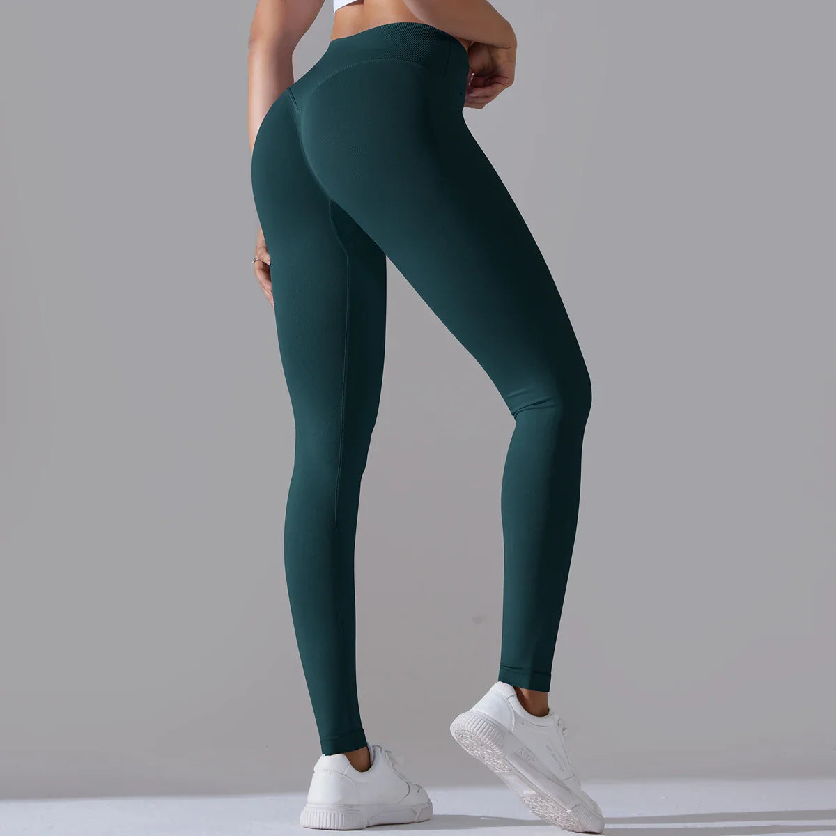 Crossover Waist Women Yoga Leggings Hips Lifting Gym Leggings Seamless Sport Pants High Waist Fitness Leggings Workout Running