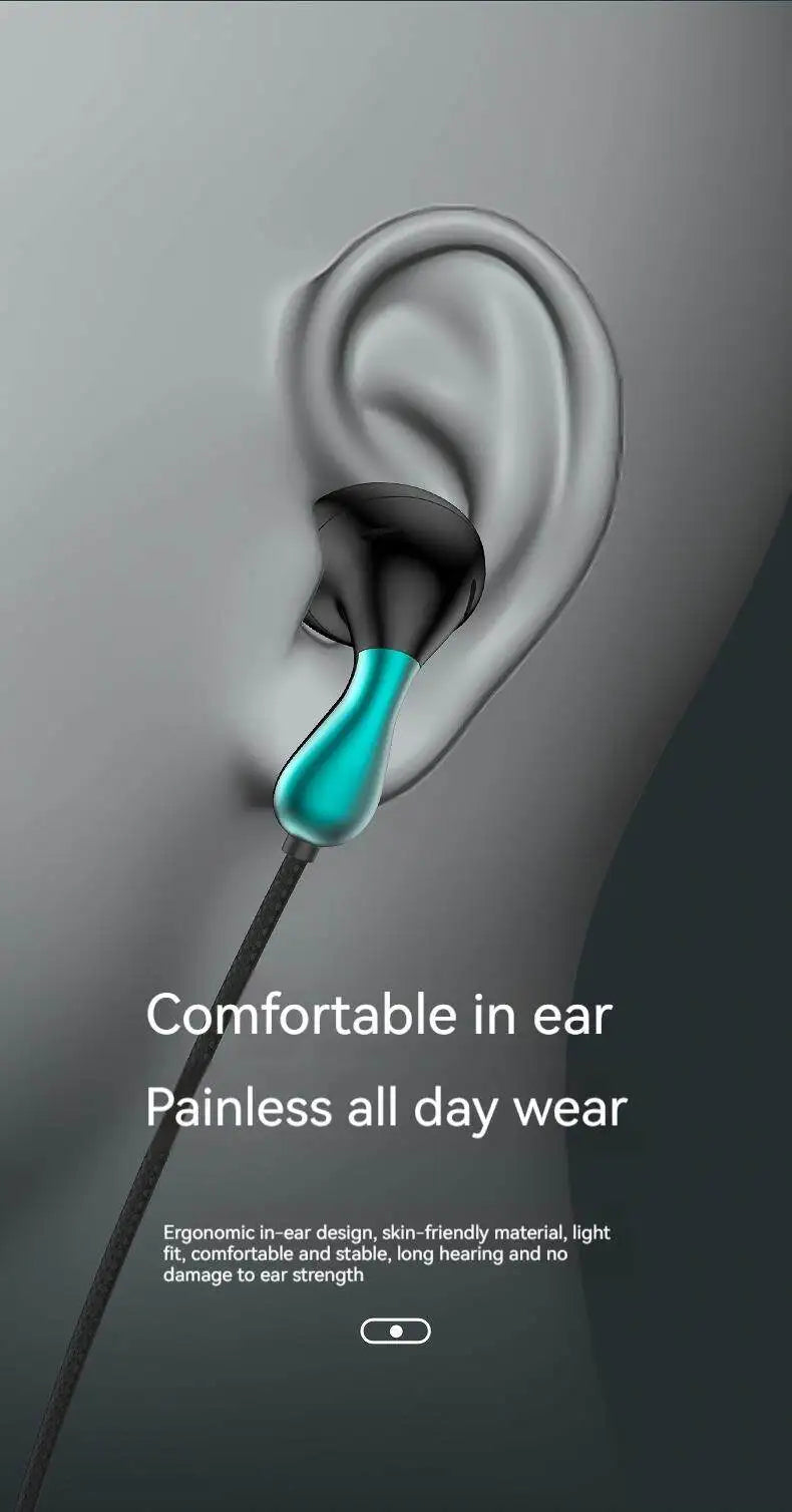 Wired Earphone 3.5mm AUX/Type C HiFi Surround Heavy Bass With MIC In-Ear Game Music Headsets For Samsung Huawei Xiaomi iPad PC