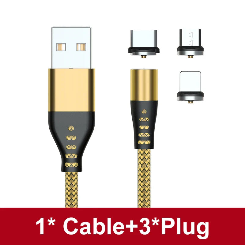AUFU LED Magnetic USB Charging Cable USB Type C Phone Cable Magnet Phone Charger Micro USB For iPhone 11 12 Pro Max For Xiaomi