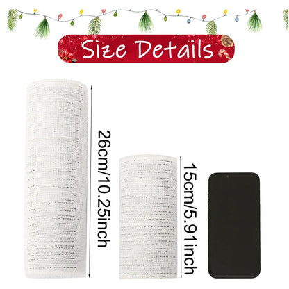 Christmas Crystal Gauze Ribbons 2024 Christmas Tree Decorations for Home Door Wreaths Navidad Noel Gifts Happy New Year 2025