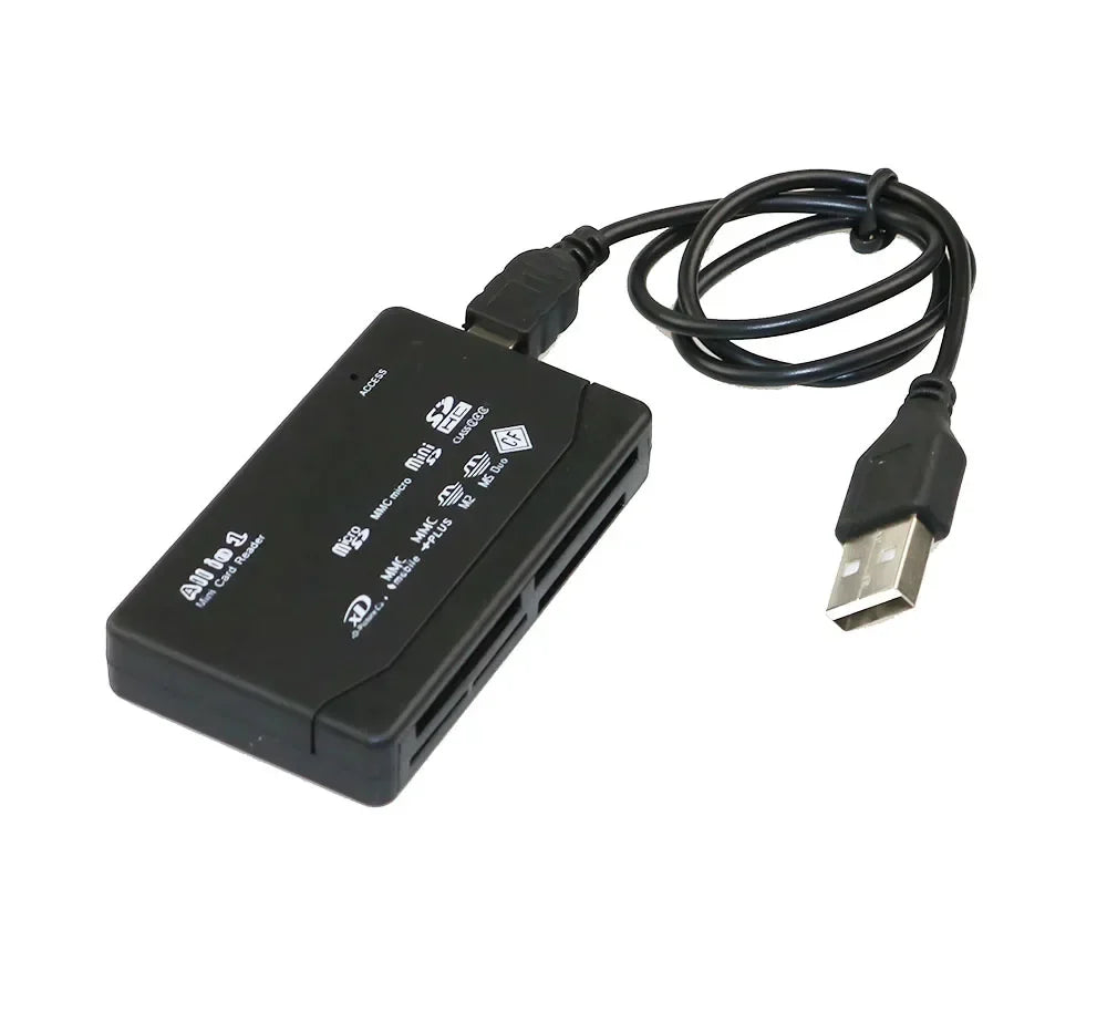 All In One Memory Card Reader USB External Cardreader SD SDHC Mini Micro M2 MMC XD CF Reader  For MP3, Digital Camera