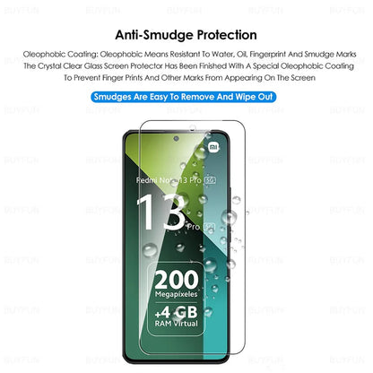 8 in 1 Tempered Glass For Redmi Note 13 Pro 5G Camera Glass For Xiaomi Redmy Note13 13Pro Note13Pro 4G HD Lens Screen Protector