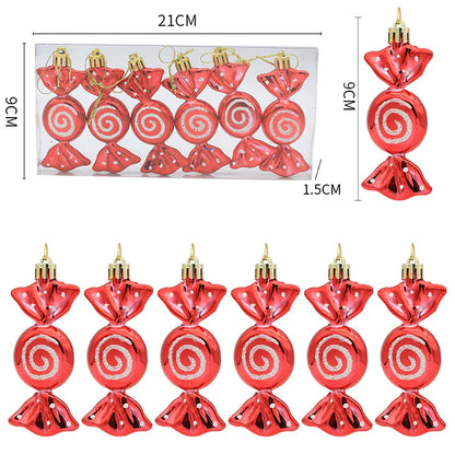 Candy Decorations for Christmas Tree,Red And Gold Candy Cane,Pine Cones,Christmas Home Decoration 2025,Xmas Tree Ornament