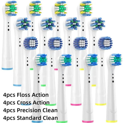 16/20PCS Brush Head nozzles for Oral B Electric Toothbrush Replacement Head Refill Sensitive Floss Cross Action for Oralb