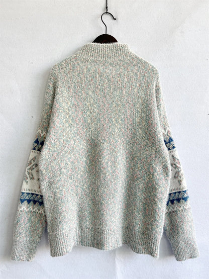Winter Clothes Women 2023 New Year Sweater Snowflake Vintage Loose Jumper Red Long Sleeve Knitted Pullover Holiday Tops