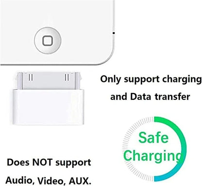 Lighting To 30Pin Adapter 8Pin Male To 30 Pin Female Charging Sync Converter for IPhone 4 4S IPad 2 3 IPod Touch Charger Cable