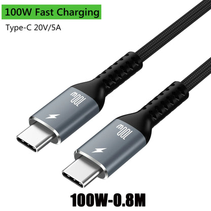 8K USB4 Type C Cable 40Gbps 240W PD3.1 QC4.0 For Samung Thunderbolt 4 Fast Charging Cable Thunderbolt3 USB C to C Data Transfer