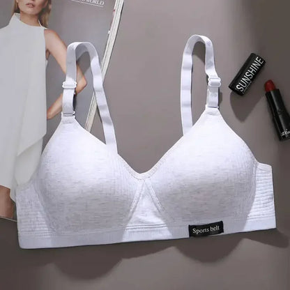Women Cotton Push Up Bra AB Cup Bra Wireless Gathered Comfort V Brassiere Lingerie Bralette For Women Seamleass Bras Underwear