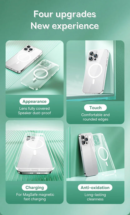 Baseus Magnetic Phone Case for iPhone 15 14 13 12 11 Pro Max Wireless Charging Cover For iPhone 15 14 Pro Max Magnet Clear Case