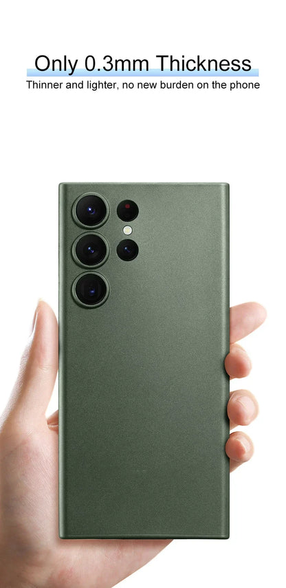 UltraThin 0.3mm shockproof transparent Outer case For Samsung Galaxy S24 Ultra Plus Solid Color Clear Frosted Matte PP Hard Case