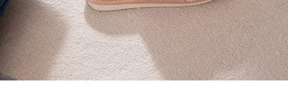 Shevalues Indoor Warm Plush Slippers For Women Men Cute Cat Paw Design House Fur Slippers Mute Flats Slides Indoor Fluffy Shoes