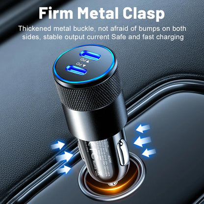 40W Dual PD Car Charger Adapter Fast Charging Type USB C Quick Charger in Car Mobile Phone for iPhone15 Pro Max Xiaomi 14 Huawei
