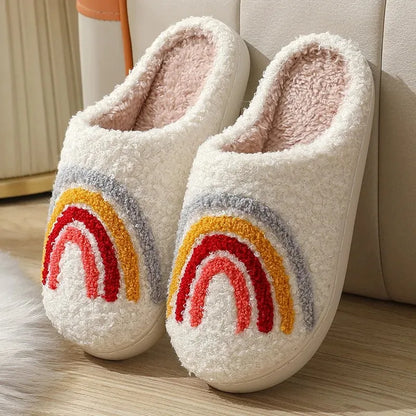 Winter Home Women Slippers Cozy Comfortable Style Embroidered agaric Soft Houseshoes Shoes