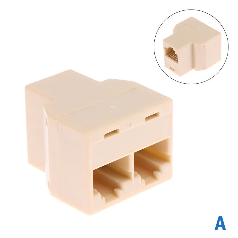 RJ45 1 To 1/2 LAN Ethernet Network Cable Female Splitter Adapter Connector Splitter Extender Plug Network Tee Head Connection
