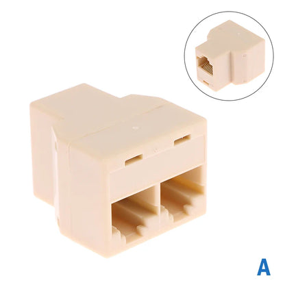 RJ45 1 To 1/2 LAN Ethernet Network Cable Female Splitter Adapter Connector Splitter Extender Plug Network Tee Head Connection