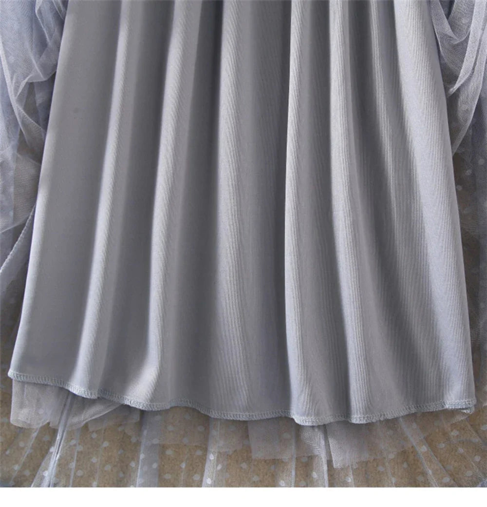 Tutu Tulle Long Maxi Skirt Women Fashion 2023 Korean Cute Pink High Waist Pleated Skirt Mesh Female Lady Aesthetic Faldas