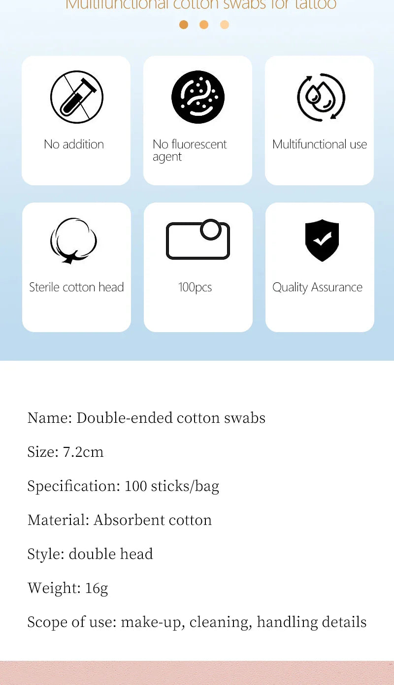 100/300 Pcs Disposable Ultra-small Cotton Swab Brush Lint Free Micro Wood Makeup Brushes Eyelash Extension Glue Removing Tools