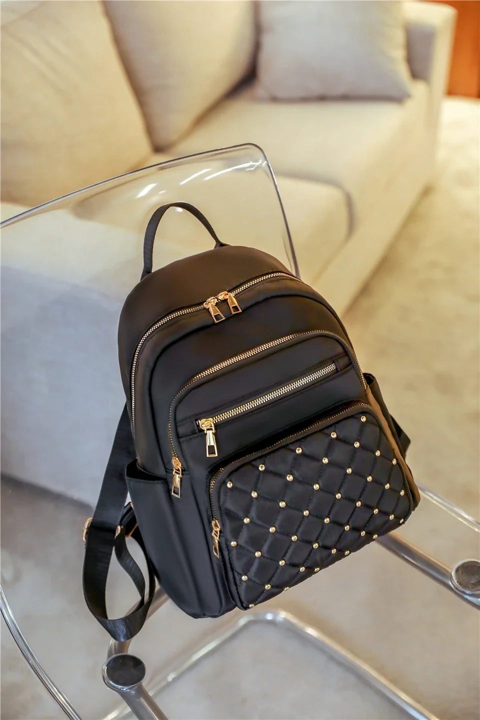 Fashion Bagpack Women High Quality Nylon Backpacks Female Big Travel Back Pack Large School Bags for Teenage Girls Shoulder Bag