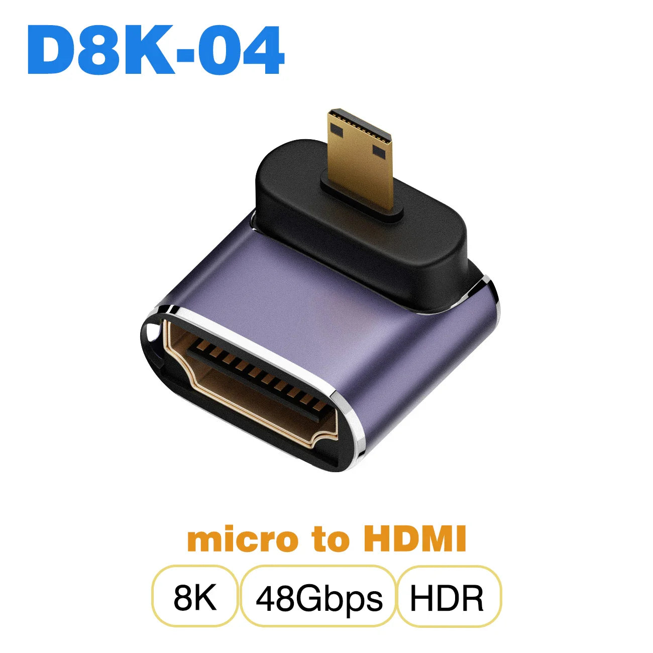 HDMI-compatible Cable Adapter mini micro hdmi to HDMI 2.1 Converter 48Gpbs 8K60HZ 4K120HZ for HDTV Projector PS4 PS5 Laptop PC