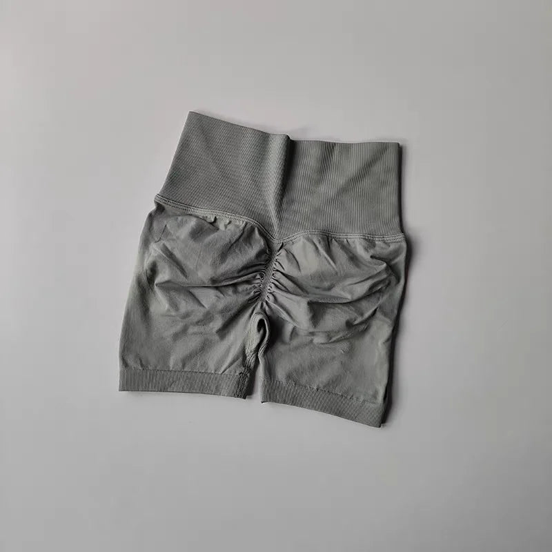 Summer High-Waist Women's Yoga Shorts Breathable Fitness Butt Lift Sports Running Shorts Cycling Push-Up Workout Gym Shorts