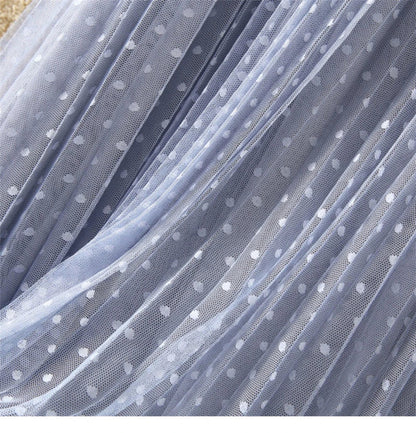 Tutu Tulle Long Maxi Skirt Women Fashion 2023 Korean Cute Pink High Waist Pleated Skirt Mesh Female Lady Aesthetic Faldas