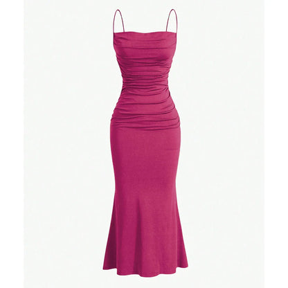 Mia Muse All Seasons Women's Dresses Elegant Party Fitting Slim Spaghetti Strap Mermaid Hem Maxi Fashion Party Dresses