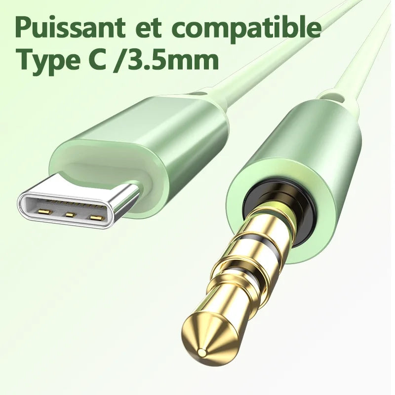 Type C Headphones For Samsung Galaxy S24 S23 S21 S22 Ultra Wired Earphones A53 A52 A34 A54 Note 20 5G 3.5mm Jack Earbud Headset