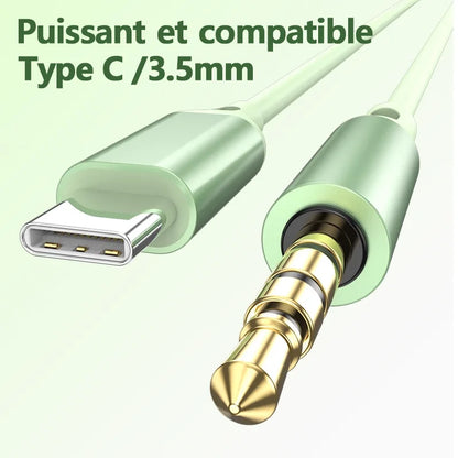 Type C Headphones For Samsung Galaxy S24 S23 S21 S22 Ultra Wired Earphones A53 A52 A34 A54 Note 20 5G 3.5mm Jack Earbud Headset