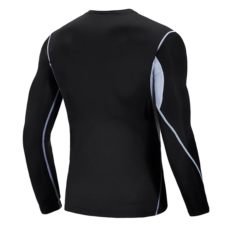 Men Compression Running T Shirt Fitness Tight Long Sleeve Sport Tshirt Training Jogging Shirts Gym Sportswear Quick Dry Rashgard