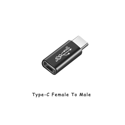 NNBILI Right Angle 90 Degree USB 3.1 Type C Adapter Female To Male Converter 10 Gbps USB C Charge Data Sync Extension Connector