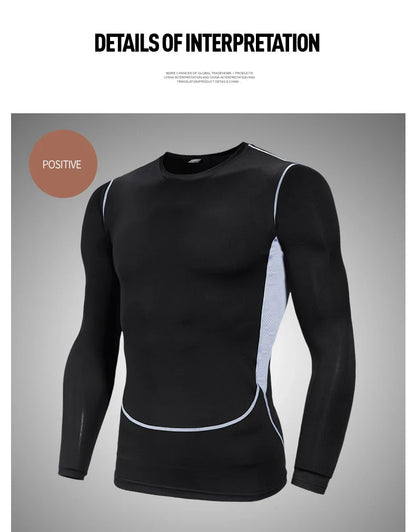 Men Compression Running T Shirt Fitness Tight Long Sleeve Sport Tshirt Training Jogging Shirts Gym Sportswear Quick Dry Rashgard