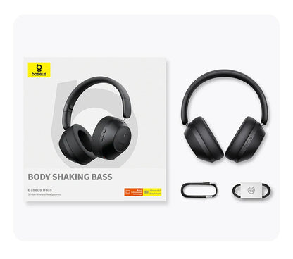Baseus Bass 30 Max Wireless Headset Bluetooth 5.3 Over Headphones Bass-Enhancing 40mm Diaphragm Ultra Low Latency Earphones 50H