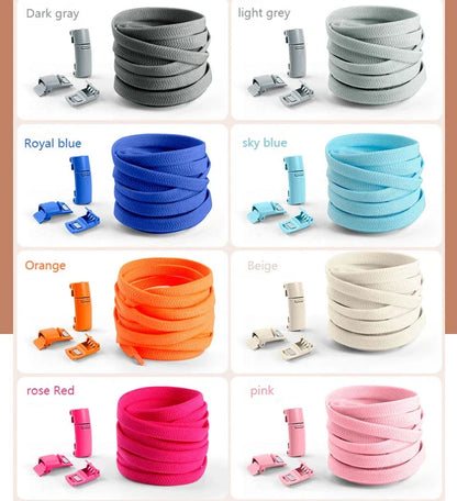 Magnetic Locking Shoelaces without ties Sneakers elastic laces  Children Adults Quick On/Off Shoelaces Shoe accessories 1 Pair