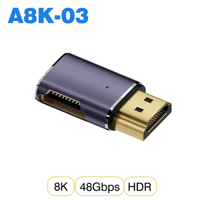 HDMI-compatible Cable Adapter mini micro hdmi to HDMI 2.1 Converter 48Gpbs 8K60HZ 4K120HZ for HDTV Projector PS4 PS5 Laptop PC
