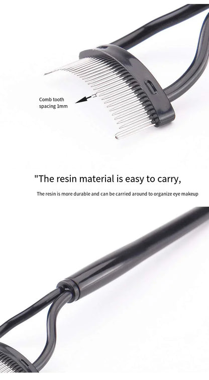 Eyelash Separator Metal Teeth Straight Eyelash Curler Beauty Makeup Stainless Eyelash Brush Comb Mascara Curl Makeup Tool