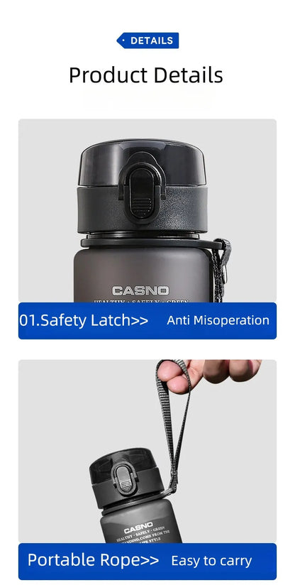 1-2PCS Portable BPA Free Leak Proof Sports&Fitness Frosted Water Bottle High Quality Children and Adults Casual Water Cup