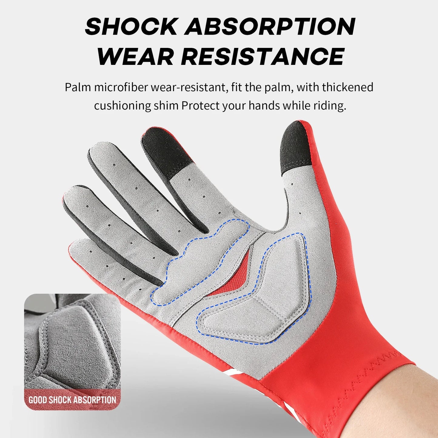 Touch Screen Long Full Fingers Half Fingers Gel Sports Cycling Gloves MTB Road Bike Riding Racing Women Men Bicycle Gloves