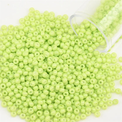 12Grams/Tube 2mm Metallic Seed Beads Japanese Round Glass Seedbeads For DIY Needlework Dress Adornment Sewing 1200pcs